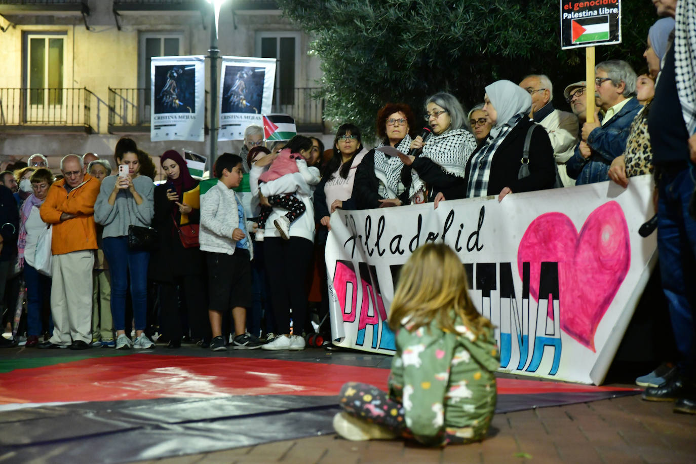 La concentración en apoyo al pueblo palestino realizada en Fuente Dorada