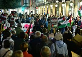 La concentración en apoyo al pueblo palestino realizada en Fuente Dorada