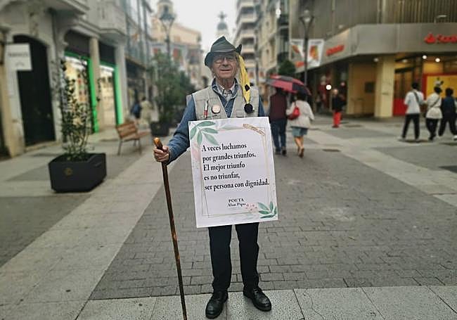 Alan Pipo en la calle Santiago de Valladolid