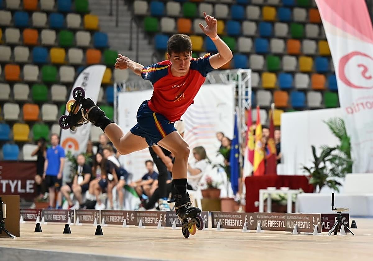 Álvaro Nieto durante una de sus actuaciones con el combinado español.