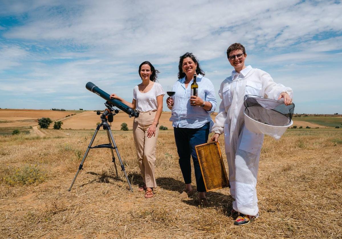 Las empresarias palentinas Cristina Brunet, Elena Totorica e Isabel Olivares.