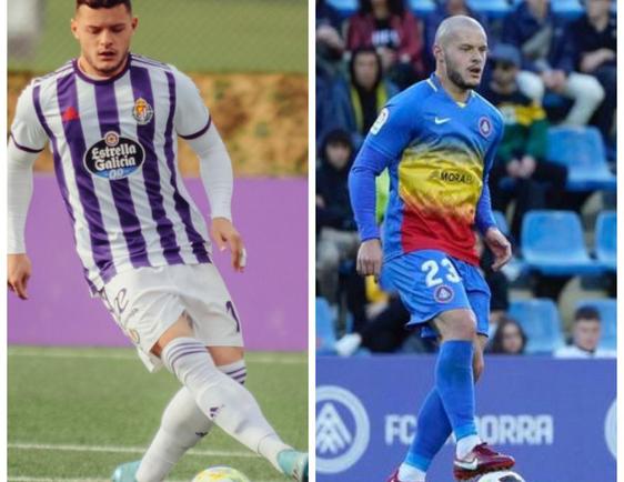 Diego Alende, con la camiseta del Real Valladolid y en la actualidad con la del Andorra.