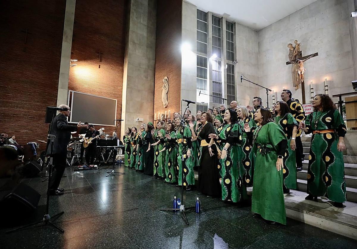 Concierto de gospel celebrado el sábado en la iglesia de La Inmaculada.