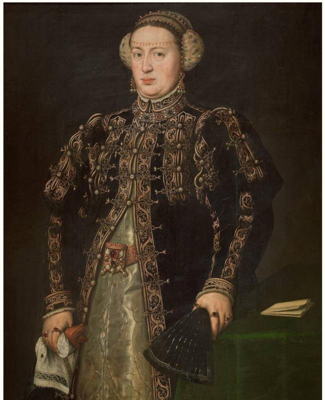 Retrato de Catalina de Austria, por Antonio Moro.