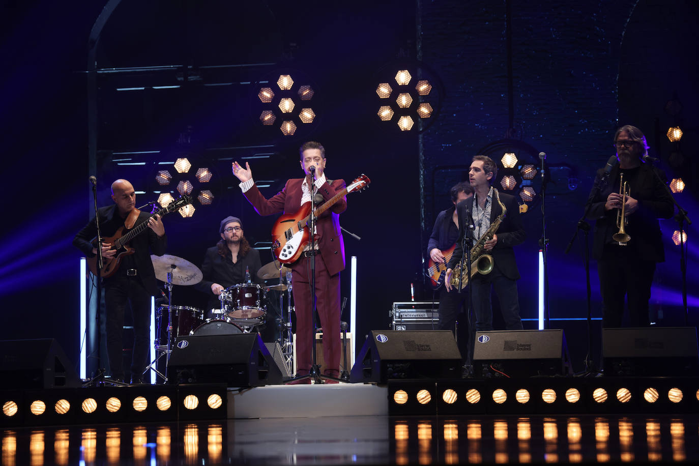 Santiago Auserón, en una de sus actuaciones en la gala.