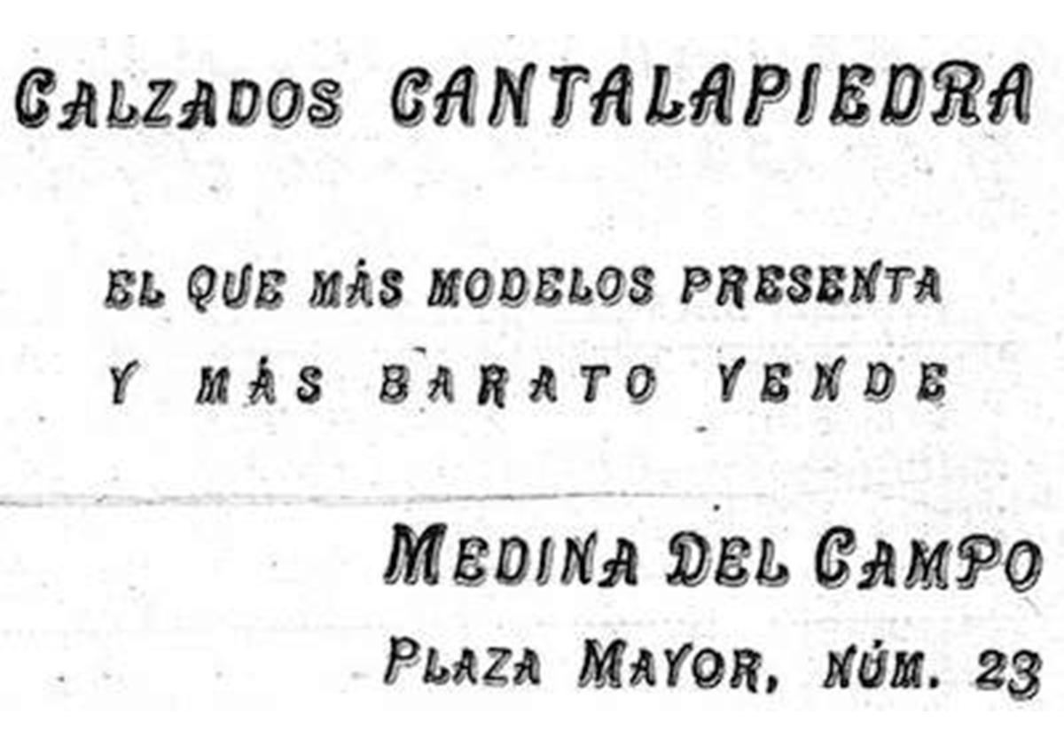 Imagen principal - Anuncios de Calzados Cantalapiedra y Calzados Peques. A la derecha, Juan García Cantalapiedra, nieto del fundador del negocio familiar.