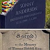 Tumbas curiosas: de la lápida de Lego a la primera mujer devorada por un tigre