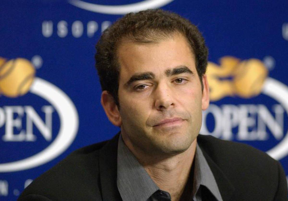 Pete Sampras, en el momento de anunciar su retirada en 2003.