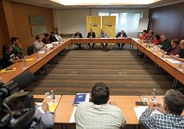 Pleno de COAG Castilla y León, ayer en Valladolid.