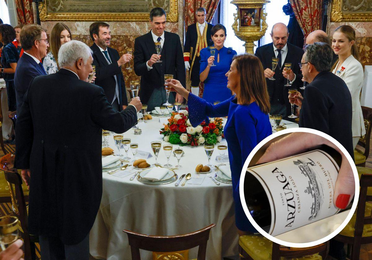 El almuerzo oficial de las autoridades con la princesa Leonor y detalle del vino de la bodega vallisoletana elegido por la Casa Real.