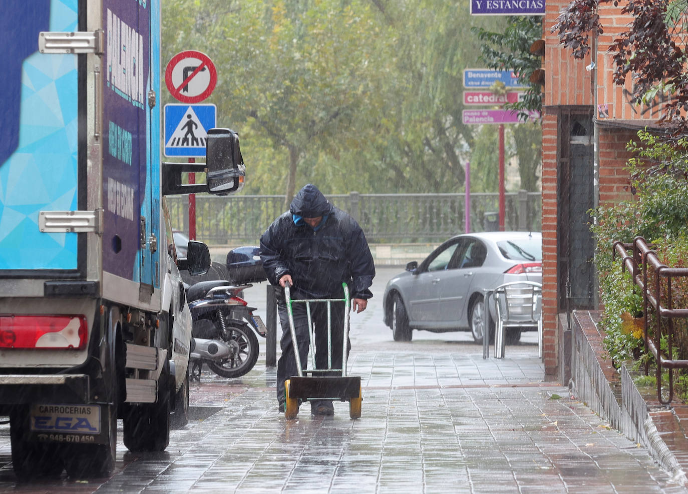 Los efectos del Ciarán en Palencia