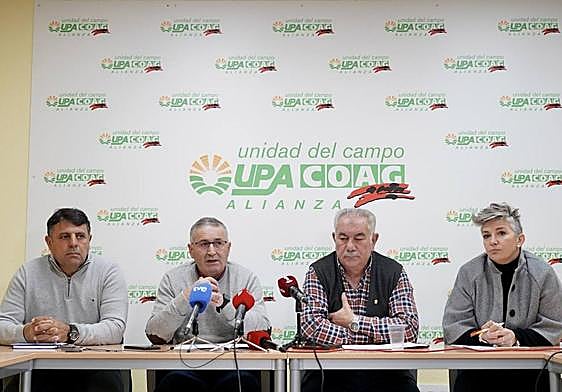 Los responsables de la Alianza durante la rueda de prensa ofrecida este lunes en Valladolid.