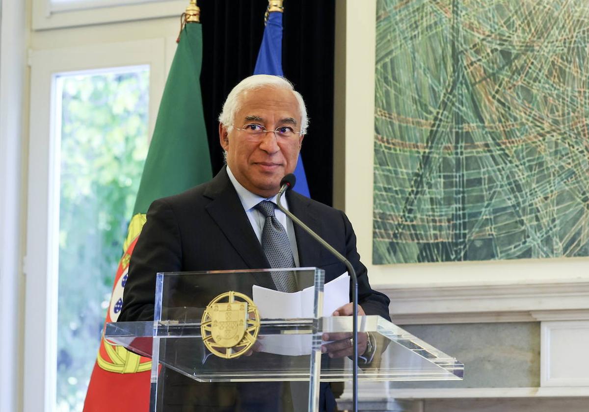 António Costa, tras anunciar su dimisión como primer ministro de Portugal.