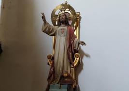 Talla robada en la Ermita de la Vera Cruz de Paredes de Nava.