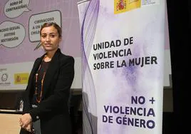 María José Garrido, comandante de la Guardia Civil, en las jornadas de la UVA.