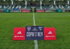 Campo preparado para la disputa de la Copa del Rey.