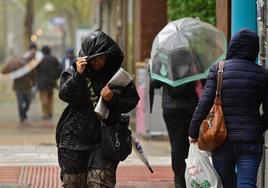 Lluvia en Valladolid al paso de las últimas borrascas.