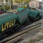 Herido un operario al descarrilar un tren de mercancías en Arévalo