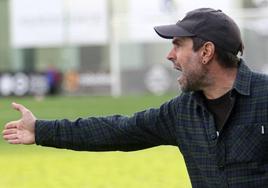 Ramsés Gil, durante el partido ante el Talavera.