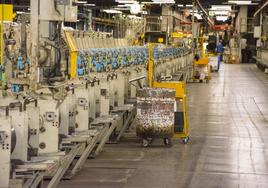 Interior de la fábrica de Bridgestone en Burgos.