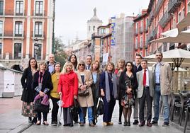Algunos abogados del turno de oficio de Valladolid que se muestran partidarios de la huelga.