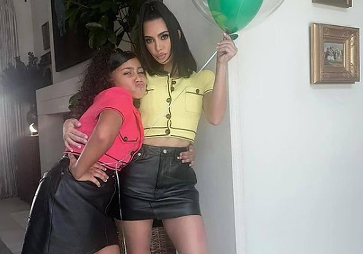 Kim Kardashian con su hija North.