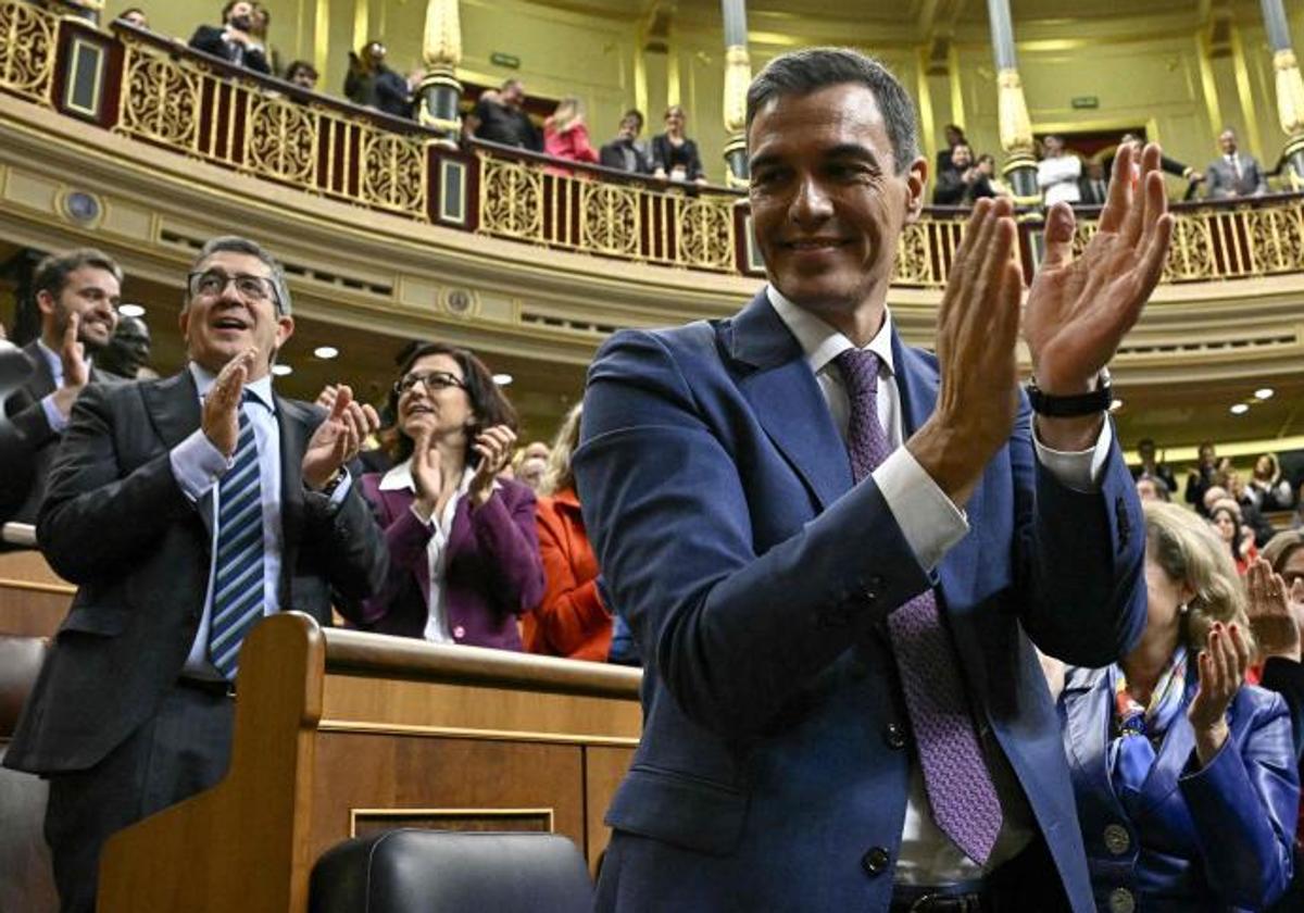 Pedro Sánchez, recién elegido presidente.