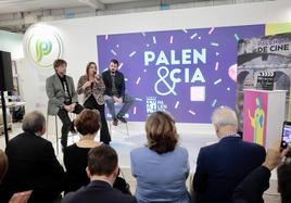 Fran Fernández, Miriam Andrés e Ignacio Martín, durante la presentación en Intur.