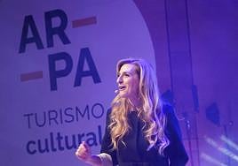 Mar Sancho, viceconsejara de Acción Cultural, en la presentación de AR-PA Turismo Cultural.