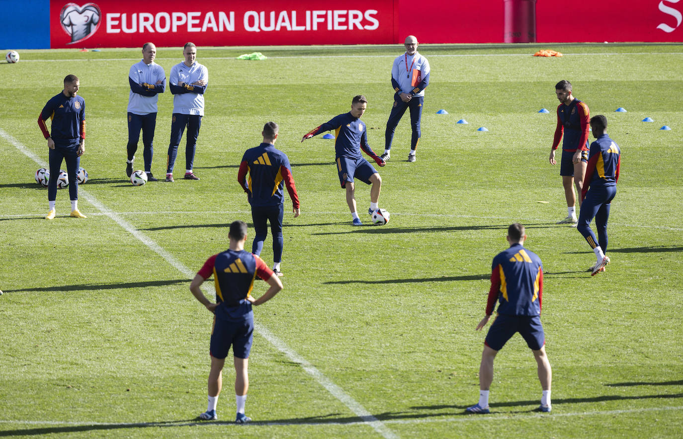 En imágenes, el entrenamiento de La Roja en el José Zorrilla