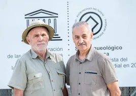 Eudald Carbonell y José María Bermúdez de Castro.