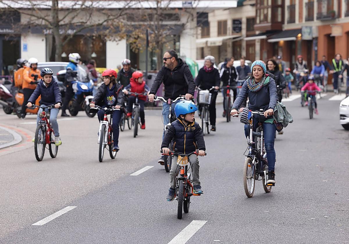 En imágenes, la protesta en bicicleta por la modificación de los carriles bici
