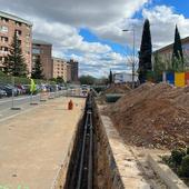 La obra de la red de calor suprime 200 aparcamientos en Parquesol hasta febrero