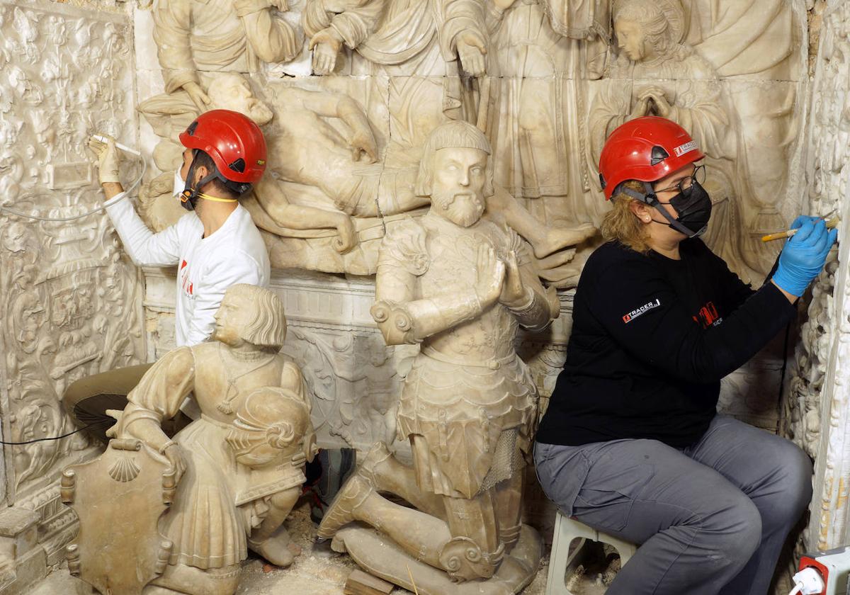 Obras de restauración en Monasterio del Parral