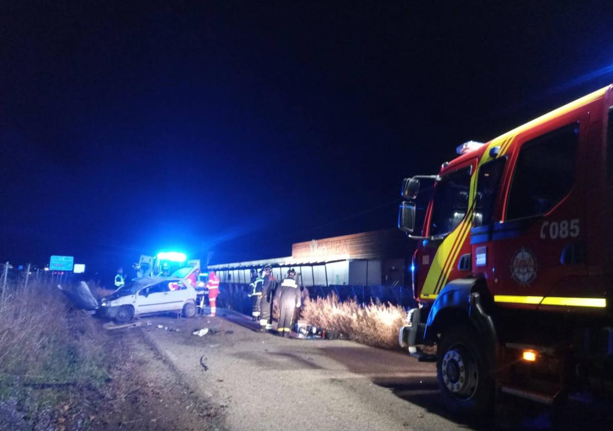 Estado en el que quedó el vehículo tras el accidente.