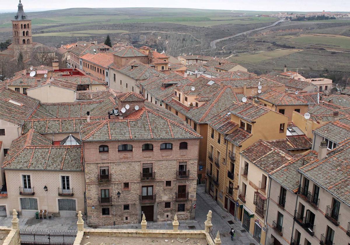 Vista de las Canonjías desde la torre de la Catedral.