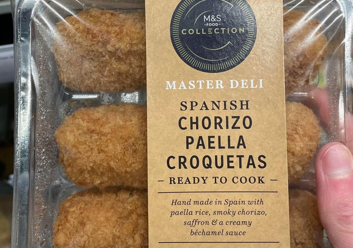 Las polémicas croquetas de paella y chorizo de «origen español»