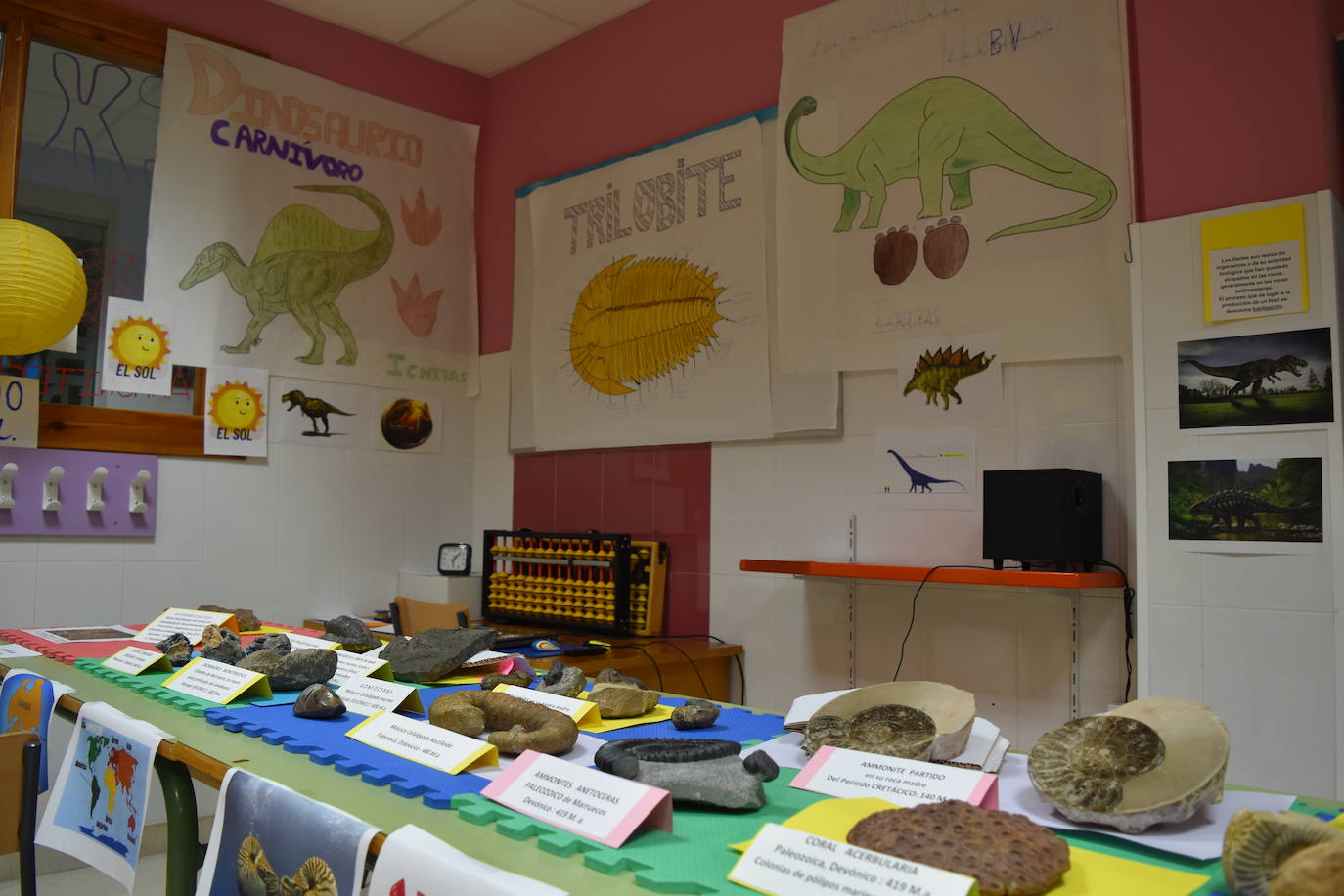 Exposición de fósiles en Aguilar de Campoo