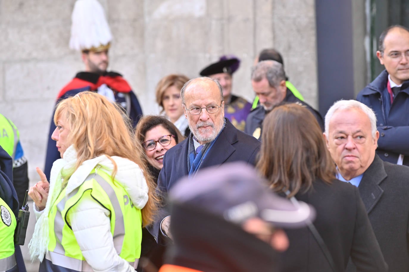 Francisco Javier León de la Riva, exalcalde de Valladolid, junto a Gonzalo Santonja, consejero de la Junta de Castilla y León.