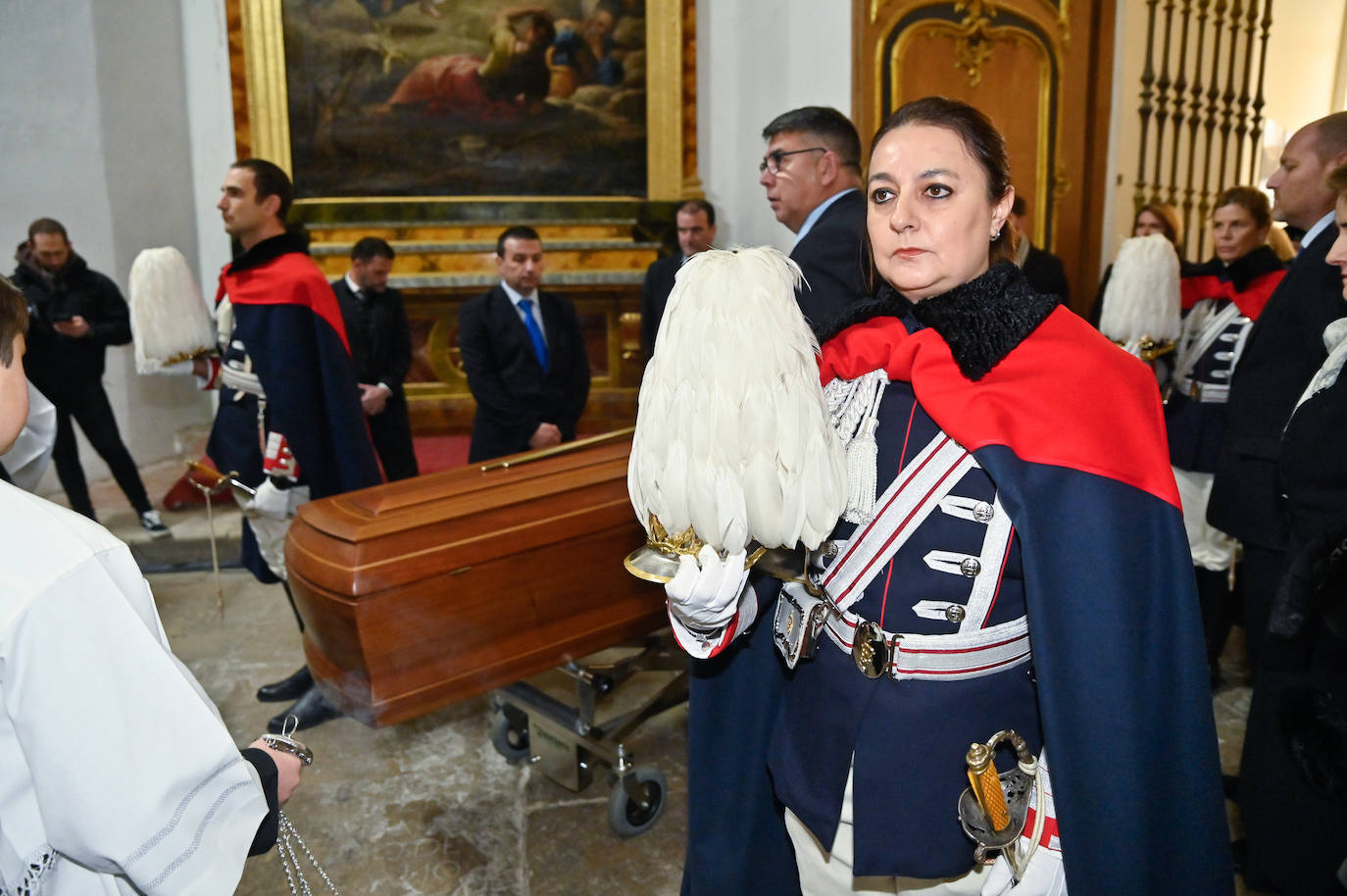 Llegada del féretro a la Catedral de Valladolid.