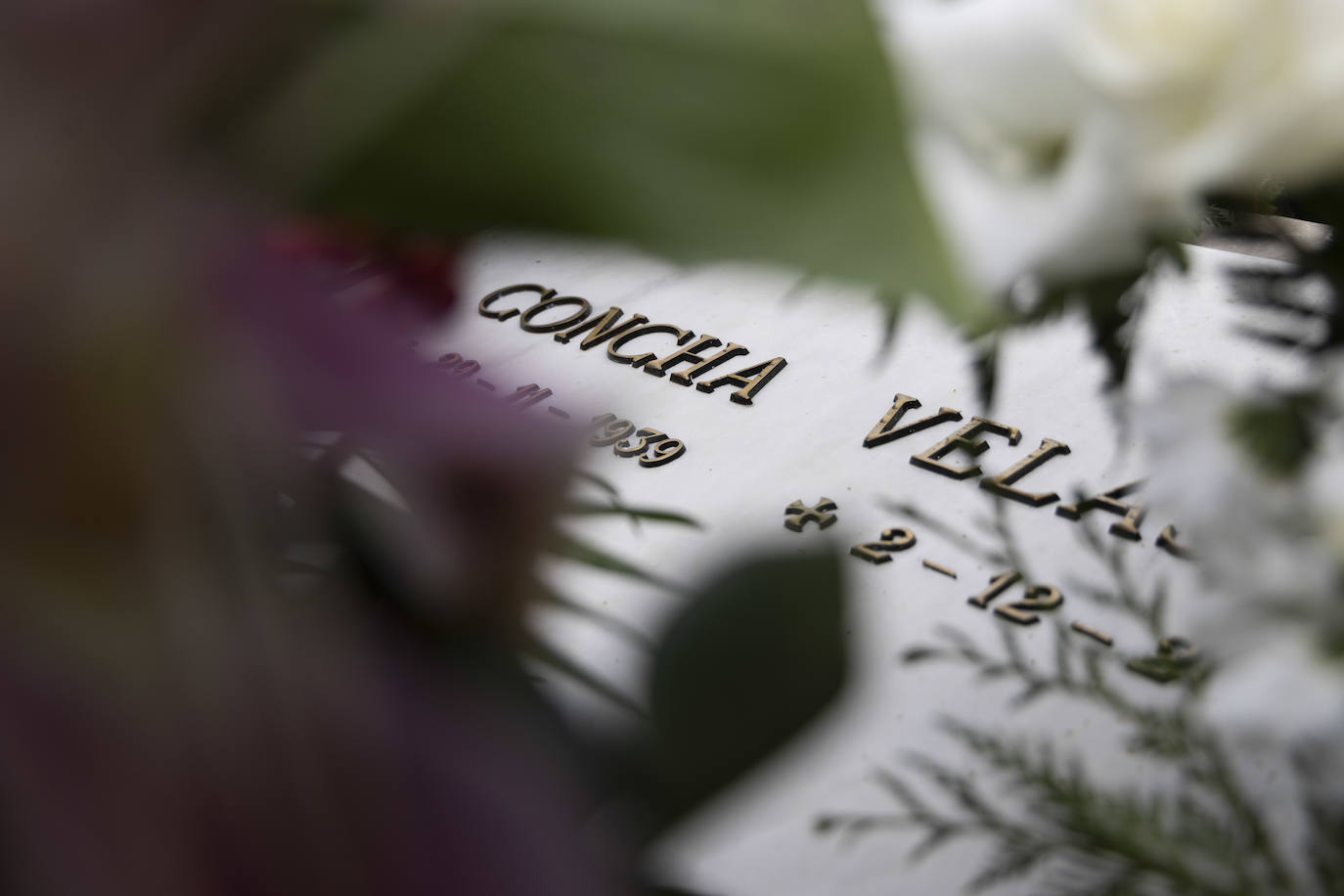 Decenas de personas acuden al cementerio del Carmen para visitar la sepultura de Concha Velasco