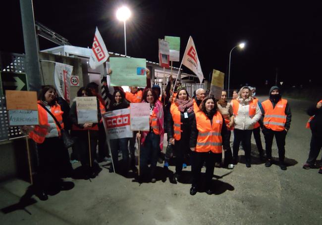 Un momento de la protesta.