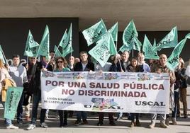 Sindicato Sivecal-Uscal en una huelga en una imagen de archivo.