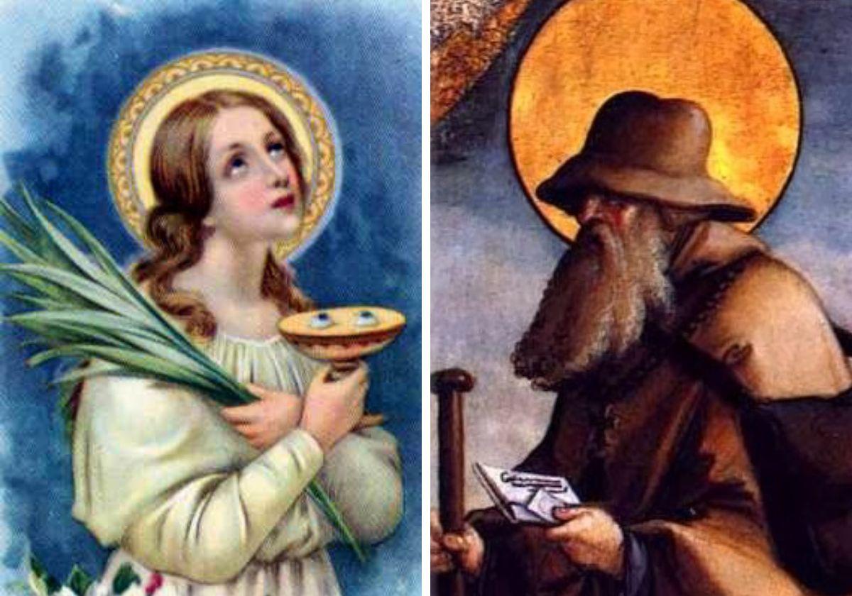 Santa Lucía de Siracusa y San Judoco.