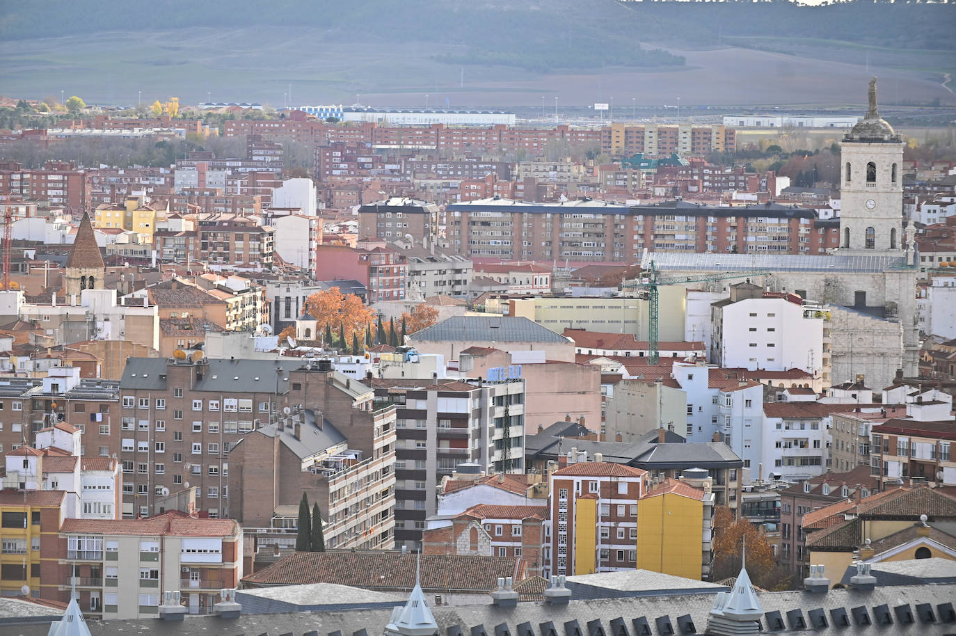 La catedral y la torre de la Antigua, casi oculta entre los edificios. 