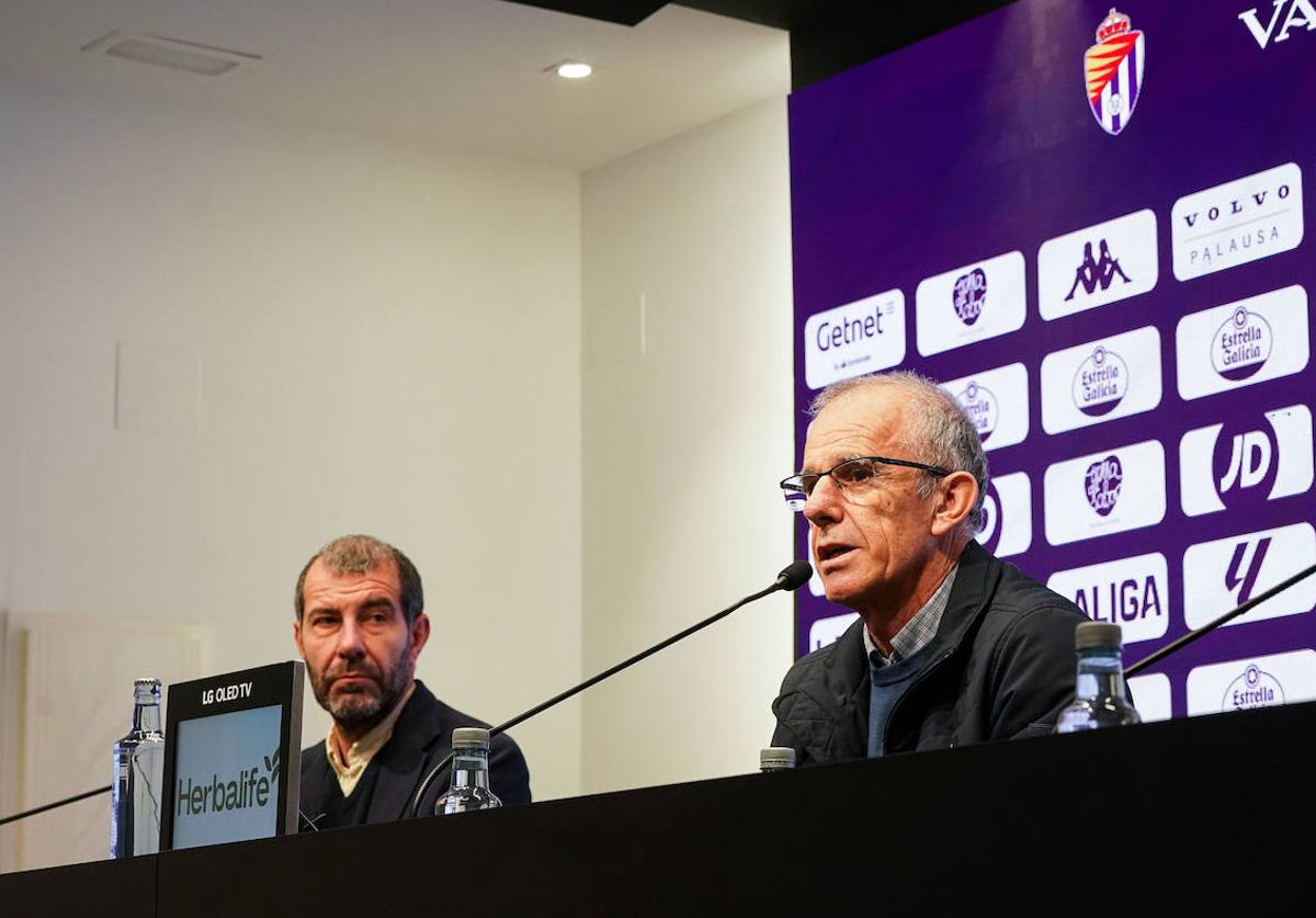 Chus Landáburu, en primer término, con David Espinar al fondo.