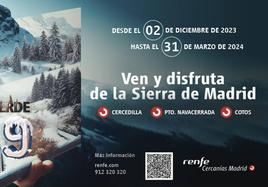 Promoción de Renfe en la que se refiere a la sierra de Guadarrama como 'sierra de Madrid'.