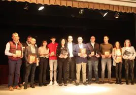 Premiados en la pasada edición de la gala del deporte de Cuéllar.
