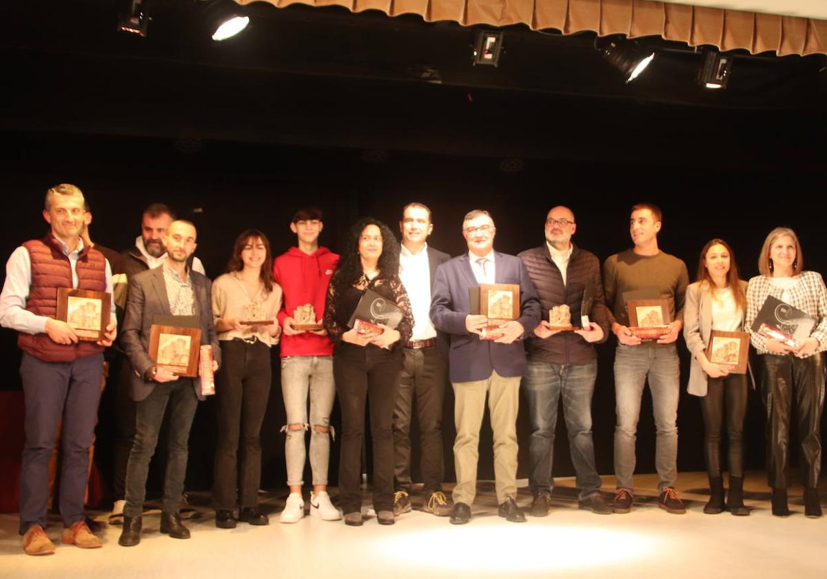 Premiados en la pasada edición de la gala del deporte de Cuéllar.