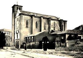 La iglesia de la Magdalena y la casa parroquial anexa, a comienzos del siglo XX.